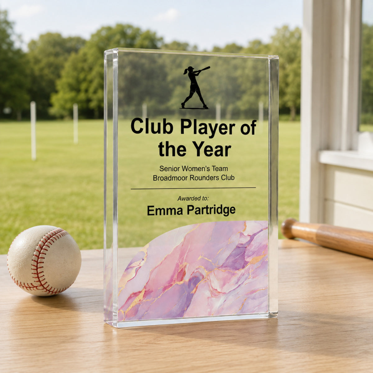 Club Player of the Year rounders trophy for a summer league presentation