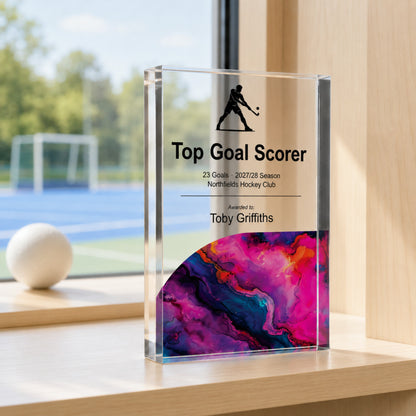 Top Goal Scorer hockey trophy for a club end of season prize-giving