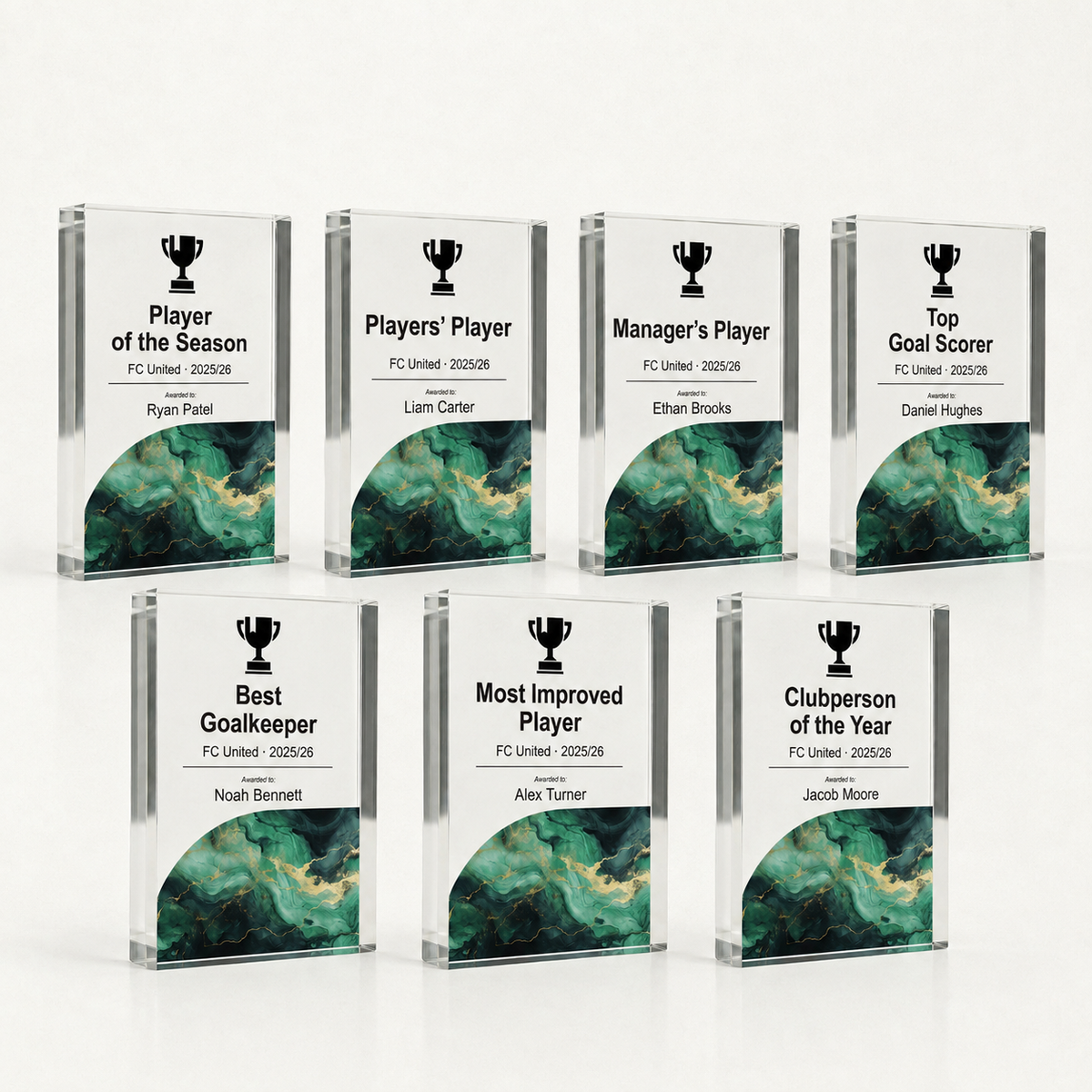 Football End of Season Trophy Pack | 7 Personalised Awards