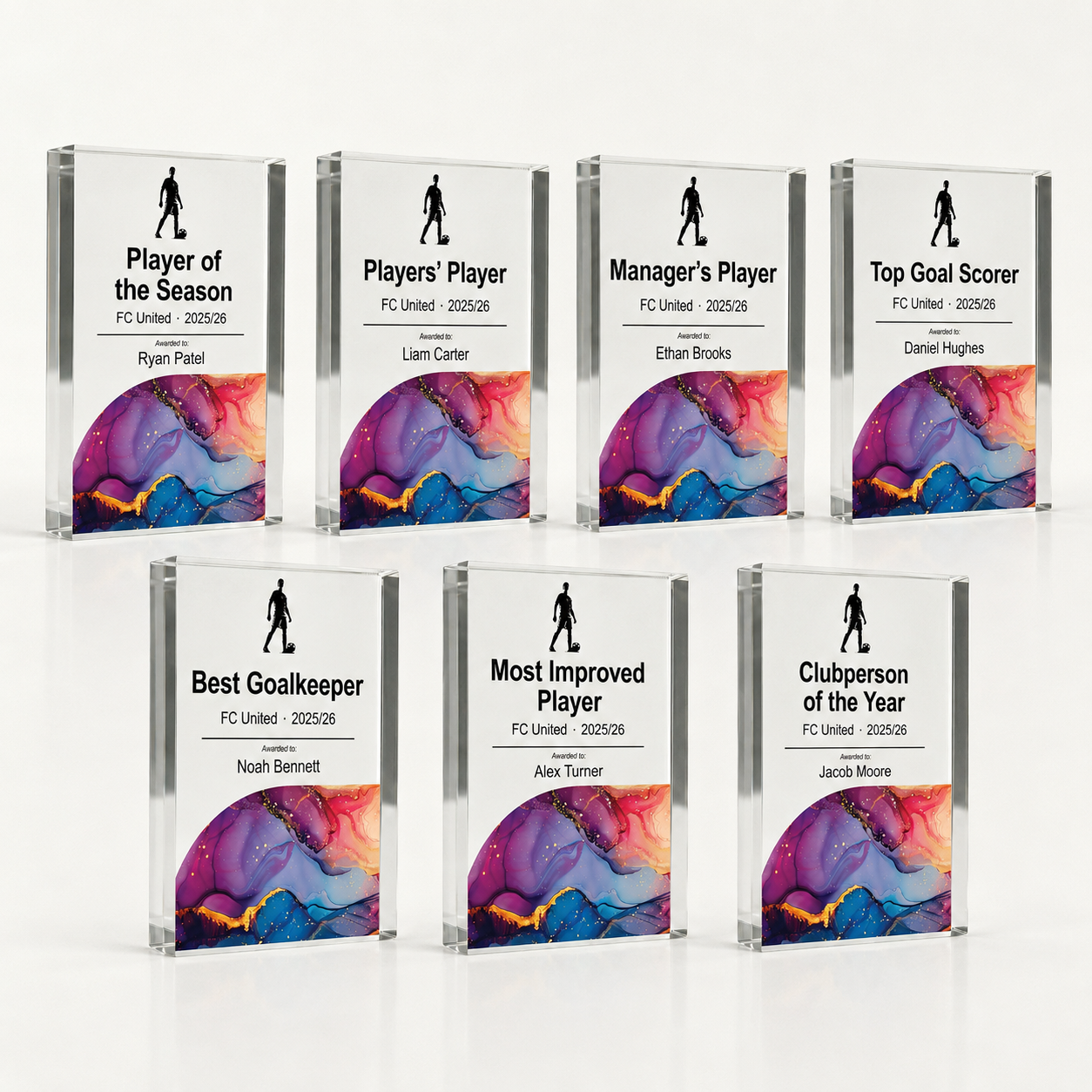 Football End of Season Trophy Pack | 7 Personalised Awards
