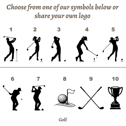 Personalised Golf Trophy Award | UV Printed Acrylic Golf Prize UK