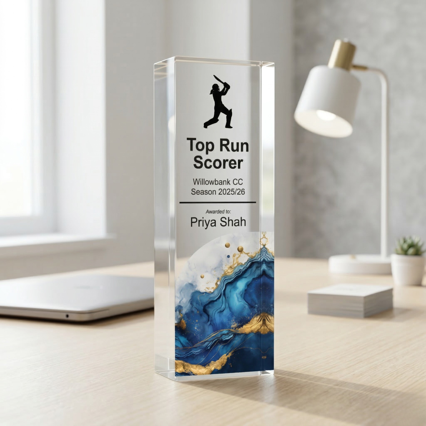 Personalised Cricket Trophy Award | Custom Cricket Prize UK