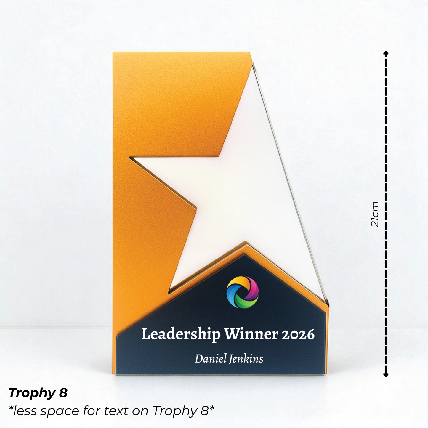 Personalised Star Crystal Trophy Award | Custom Recognition Award UK