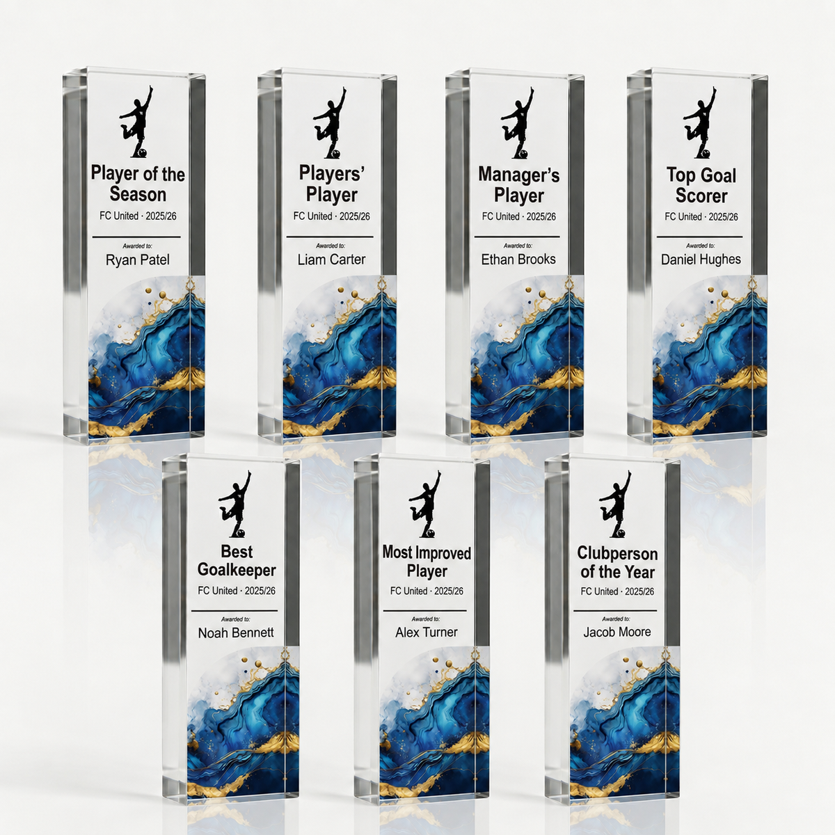 Football End of Season Trophy Pack | 7 Personalised Awards