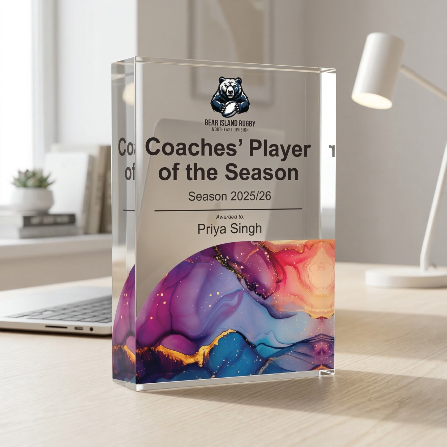 Personalised Rugby Trophy Award | Custom Rugby Prize UK