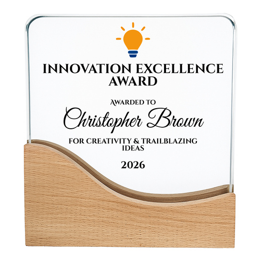 Personalised Square Crystal Trophy Award | Custom Award UK