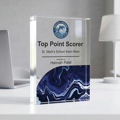 Personalised Swimming Trophy Award | Custom Swimming Prize UK